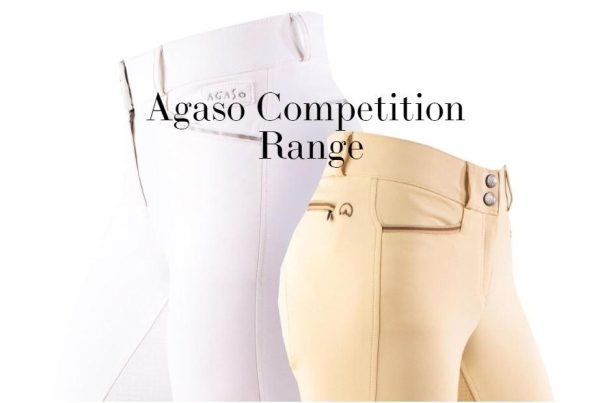 Agaso Beige and White Competition Breeches